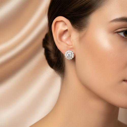Ushvi Diamond Stud Earrings lifestyle