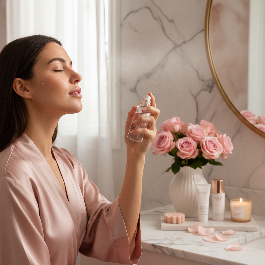 Ushvi Rose Mist Toner lifestyle